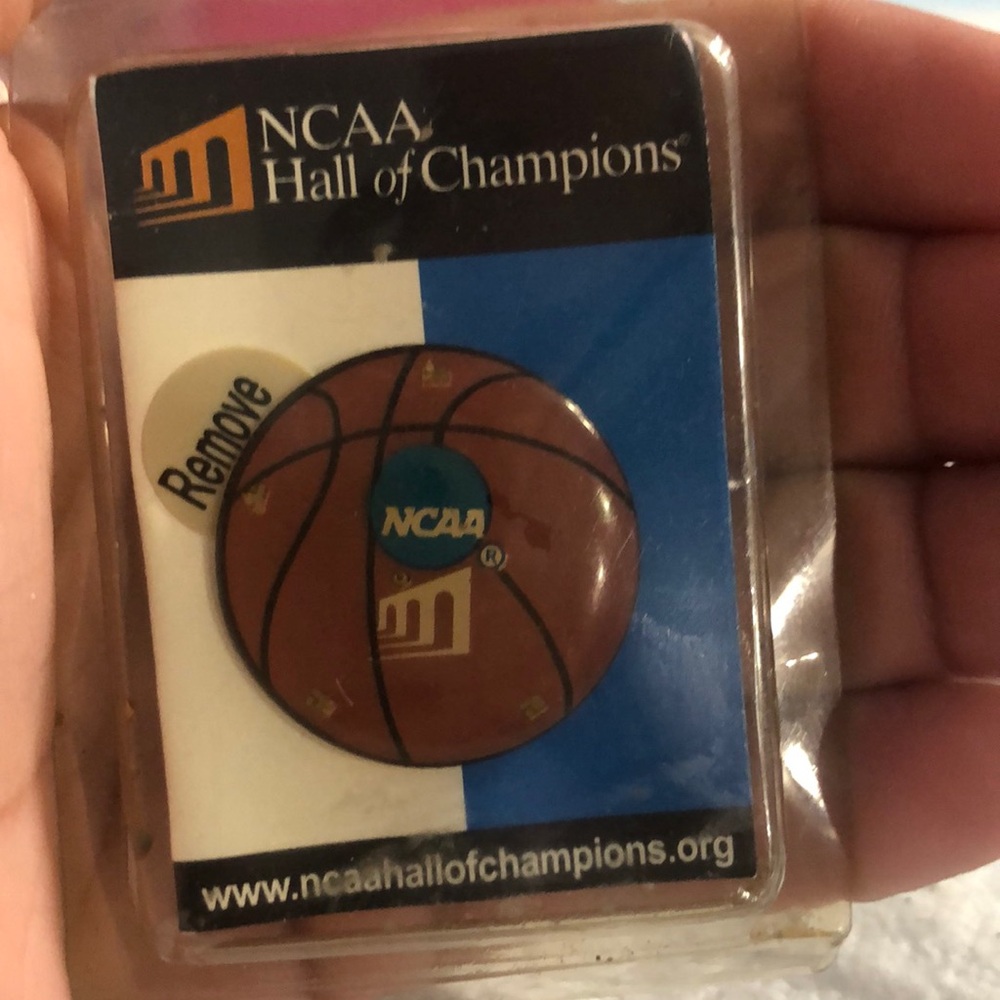 NCAA Hall of Champions Brown Basketball Pin